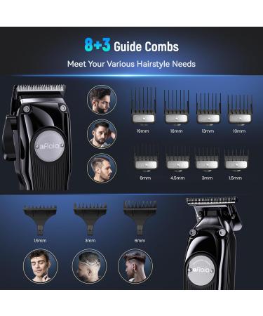 Professional Hair Clippers for Men - Cordless Trimmer Set with Brushless Motor DLC Blade & Charging Stand - Perfect Gifts Black - Buy Online on GoSupps.com