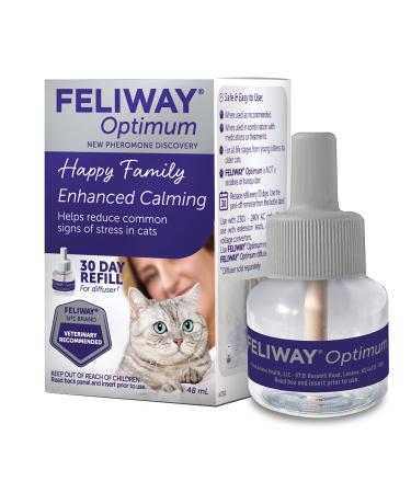 FELIWAY Optimum Cat, Enhanced Calming Pheromone Diffuser, 30 Day Refill 48 mL