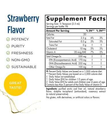 Nordic Naturals Children s DHA Strawberry - 473ml for Kids - 530 mg Omega-3 with EPA & DHA - Brain Development & Function - Non-GMO - 192 Servings - Buy Online on GoSupps.com