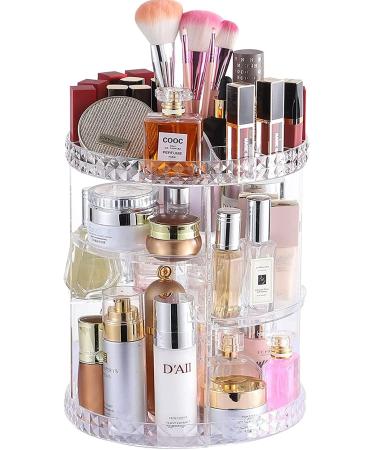Cq acrylic Clear Makeup Organizer Skin Care Cosmetic Display Cases For  Jewelry Hair Accessories lip gloss Perfum Tray Lipstick Brush Holder,Pack  of 1