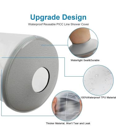 Waterproof PICC Line Shower Cover for Upper Arm - Adult Reusable Sleeve Protector for IV & PICC Line - Elbow Cast Cover - Small Size - Buy Online on GoSupps.com