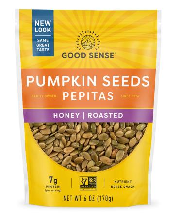 Good Sense Shelled Pumpkin Seeds (Pepitas), Honey Roasted Honey Roasted 6 Ounce 6 Ounce (Pack of 1) Honey Roasted - Buy Online on GoSupps.com