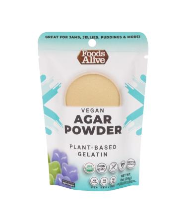 Foods Alive Agar Powder Plant Based Gelatin 2 oz (56 g)