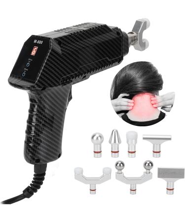 Professional Electrical Vertebral Chiropractor Tools - 6 Strength & 8 Massage Heads for Ultimate Body Relaxation - Black - Buy Online on GoSupps.com