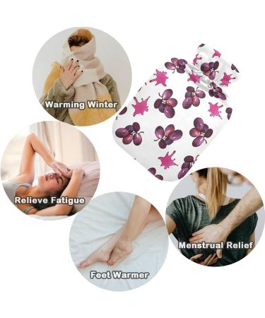 Naanle 1L Hot Water Bottle with Cover - Transparent Heat & Cold Therapy for Pain Relief | Ideal for Bed Hands & Feet - Buy Online on GoSupps.com