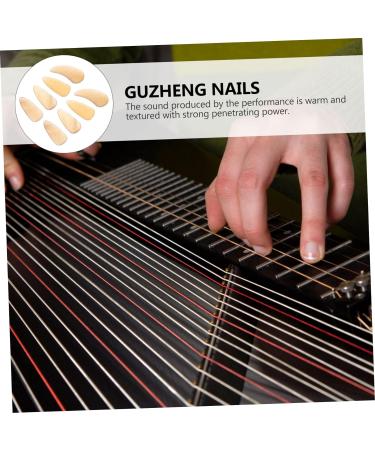 8 Pcs Guzheng nail pieces guzheng practice tools guzheng finger picks guitar thumb picks lute instrument kids musical Durable Guzheng Supplies child horns meter aldult 2.5X1.2X0.1CM Light Yellow 02 - Buy Online on GoSupps.com