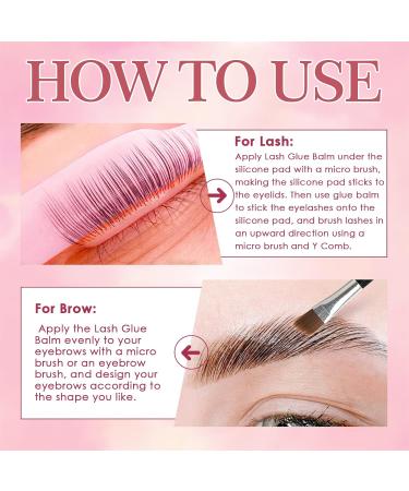 Lash Lift Glue Balm - Strong Adhesive for Eyelash & Eyebrow Perm 0.71Oz | Nourishing & Fruity Scented - Buy Online on GoSupps.com