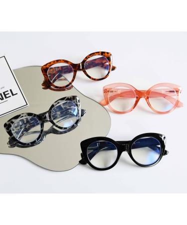 Eyekepper 4-Pack Fashion Reading Glasses | Blue Light Blocking Oversized Computer Glasses for Women | +2.0 Strength | Stylish & Comfortable - Buy Online on GoSupps.com