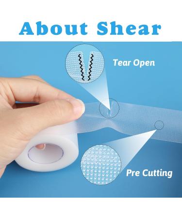 6 Rolls Micropore Tape - 2.5cm X 9.1m Clear Medical Tape for First Aid & Makeup - Breathable & Tearable Adhesive Surgical Microporous Tape - Buy Online on GoSupps.com