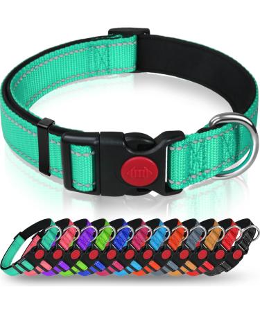 Taglory dog collar soft padded neoprene nylon dog collar for puppies adjustable and reflective for training turquoise XS (1 Pack) turquoise - Buy Online on GoSupps.com