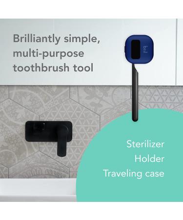 Bril UV-C Toothbrush Sanitizer | Portable Sterilizer Case | Navy - Buy Online on GoSupps.com