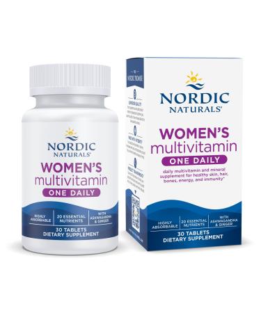 Nordic Naturals Women s Multivitamin One Daily - Skin Hair Energy & Bone Support - Immunity Supplement - 20 Essential Nutrients - 30 Tablets - 30 Servings