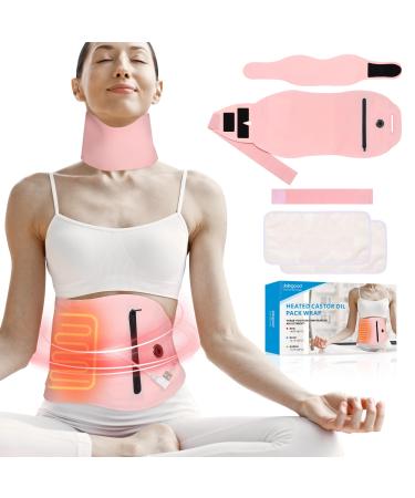 Joy's good-heated castor oil pack for the waist reusable castor oil pack set for liver detoxification insomnia constipation inflammation castor oil wrap anti-oil leak