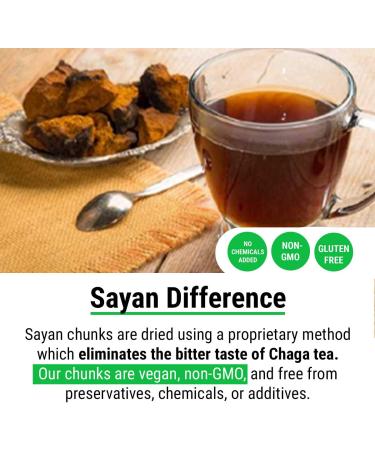Sayan Siberian Pure Raw Chaga Mushroom Chunks 1 Lb - Premium Wild-Harvested Antioxidant Tea for Immune System and Digestive Health - Buy Online on GoSupps.com