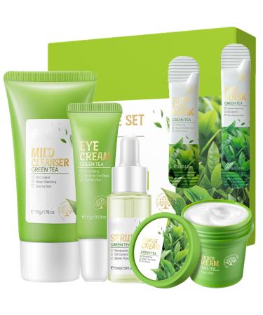Green Tea skincare set for women - skin care routine - skin care routine kit for women - skin care kit for women - facial skin care sets & kits