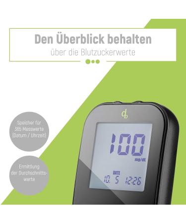 Adia Maxi-Sparset: Blood Sugar Control Kit for Diabetes - Includes Measuring Device 110 Test Strips Lanzettes & More - Buy Online on GoSupps.com