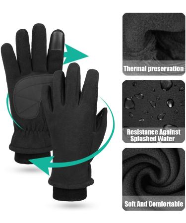 OZERO Women's Winter Gloves - Anti-Slip Touchscreen Windproof Thermal Gloves for Cold Weather Activities - Black, X-Small - Buy Online on GoSupps.com
