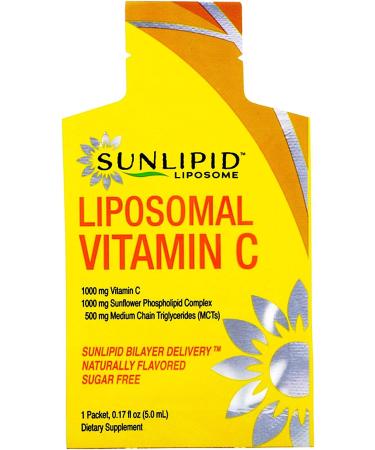 SunLipid Liposomal Vitamin C - Naturally Flavored 30 Packets (5ml Each) - Boost Immunity & Absorption - Buy Online on GoSupps.com