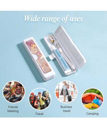 Buy Colorful Travel Toothbrush Case - Convenient Holder & Tongue Scraper Cover | International Shipping Available - Buy Online on GoSupps.com