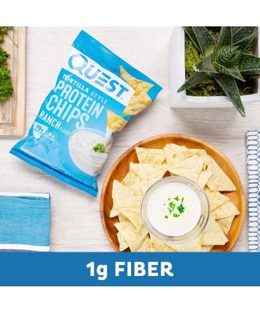 Quest Nutrition Ranch Baked Protein Chips - 12 Pack, 1.1 oz - High Protein, Low Carb, Gluten Free - Buy Online on GoSupps.com