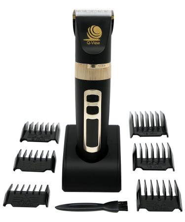 Hair Clippers for Men Cordless Q-View Professional Mens Hair Clippers Hair Trimmer Electric Hair Cutting Kit with LCD Display Charging Dock and 9 Combs for Men Kids and Family