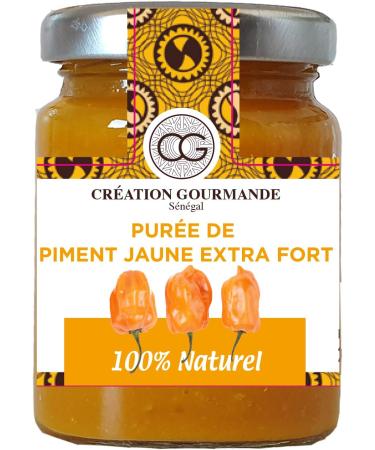 SENEAFOOD-Pack of 3 Extra Hot Yellow Pepper Puree 100g-100% Natural Hot Pepper-Spicy Condiment-No Additives-Hot Sauce for Meats and Vegetables - Buy Online on GoSupps.com