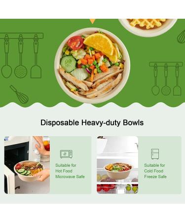 Paper Bowls Disposable Bowls 125-Pack Eco-Friendly Compostable Bowls Made of Bagasse or Sugarcane Fiber Heavy-Dut Natural Biodegradable Bowl for Dinner Party Supplies (12 oz) - Buy Online on GoSupps.com