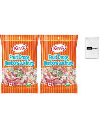 Value Bundle: Kerrs Candy - FRUIT DROPS - Hard Candy - Individually Wrapped Candy - Bonbon - Candies - Snacks for Adults and Kids - Custom Value Bundle Branded Package of 2 (Fruit Drops)
