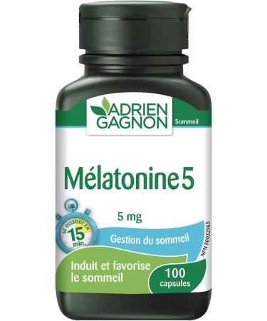 Adrien Gagnon - Melatonin 5 mg for Faster and Deeper Sleep 100 Capsules - Buy Online on GoSupps.com
