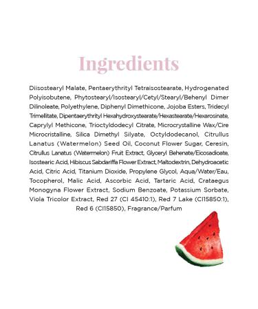 Watermelon Glow Lip Pop - Exfoliating & Hydrating Lip Balm (0.1oz) - Cruelty-Free Vegan Formula with Coconut Sugar, Watermelon Extract, Vitamin E, Macadamia Oil - 2-in-1 Hydrating Balm - Buy Online on GoSupps.com