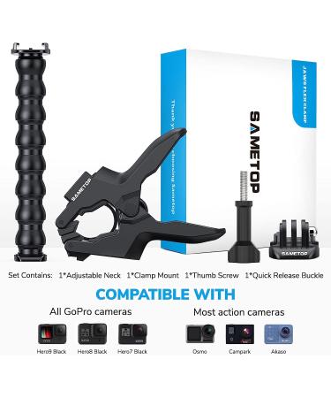 Sametop Jaws Flex Clamp Mount for GoPro and DJI Osmo Action Cameras - Buy Online on GoSupps.com