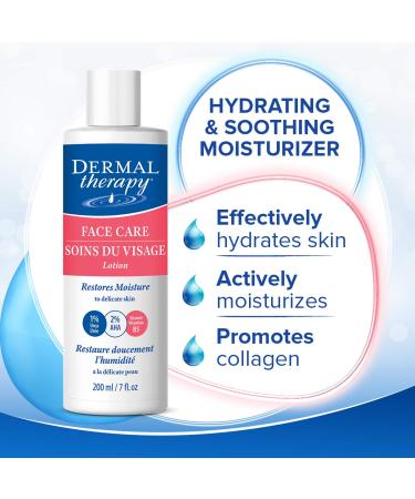 Dermal Therapy Face Care Moisturizing Lotion | Restores Moisture to Dry Facial Skin | 1% Urea, 2% Alpha Hydroxy Acids, Allantoin, Shea Butter, Vitamin E | 7 fl. oz - Buy Online on GoSupps.com