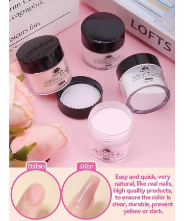 EBANKU Acrylic Nail Powder Set - 4 Colors Professional DIY Kit for Colored Acrylic Nails - Buy Online on GoSupps.com
