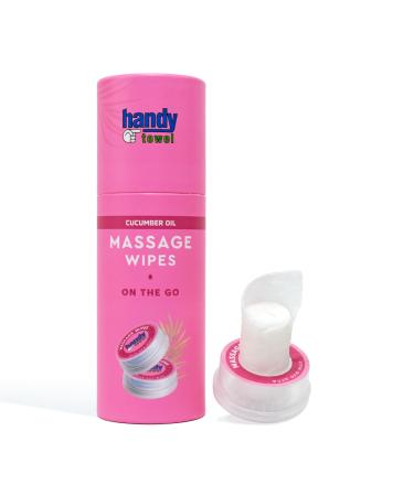 Handy Towel Body Care Massage Wipes Travel-Size Magic Wipes Body Relaxation and Revitalization Cucumber Oil 8 Count Massage Body Care Wipes 1 Count (Pack of 8)