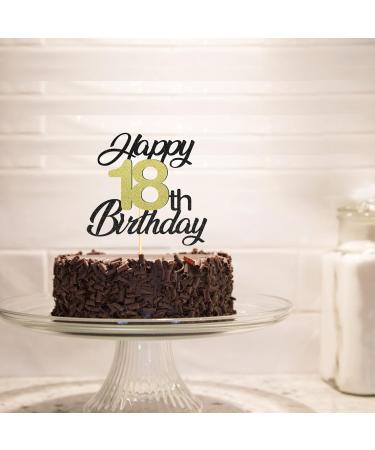 Shop Sumerk 18th Birthday Cake Attachments | Gold & Black Party Decorations | Perfect for Birthday Celebrations - Buy Online on GoSupps.com