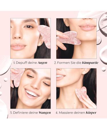 PLANTIFIQUE Jojoba Oil & Hyaluronic Acid Face Serum for Gua Sha Massage with Vitamin C E Niacinamide for Glowing Skin and Gua Sha Rose Quartz Tool for Face Anti Aging Massage - Buy Online on GoSupps.com