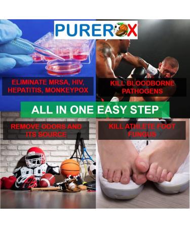 Premium Disinfectant for Sports & Fitness | Eliminate 99.9999% MRSA Viruses Bacteria | Residue-Free Safe for All Surfaces - Buy Online on GoSupps.com
