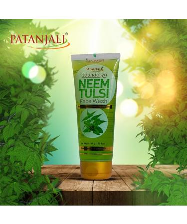 patanjali Neem Tulsi Face Wash 100gm / 3.52 fl oz - Pack of 2 - Buy Online on GoSupps.com