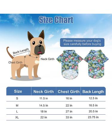 EXPAWLORER Dog Hawaiian Shirt - Breathable Cotton Polo T-Shirt for Small Dogs - Floral & Sea Island Pattern Summer Clothes - Buy Online on GoSupps.com