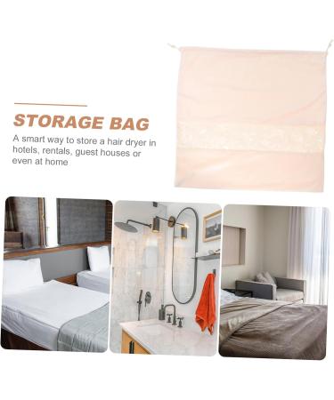 Baluue 7 Pcs Hair Dryer Storage Bag Make up Organizers Bag Portable Hair Dryer Travel Hairdryer Suede Beige - Buy Online on GoSupps.com