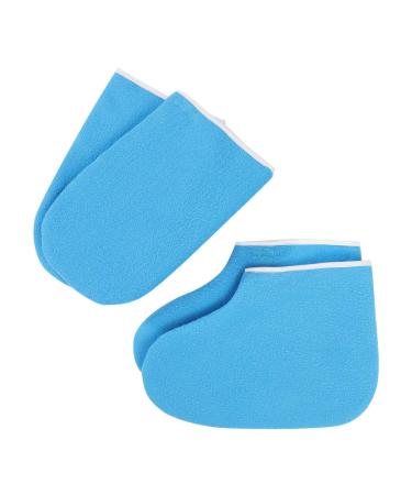 Minkissy 1 set of gloves made of paraffin paraffin wax maids made of cotton wax bath foot hand cover heating heat therapy spa treatment browning glove heating work comfortable dark blue