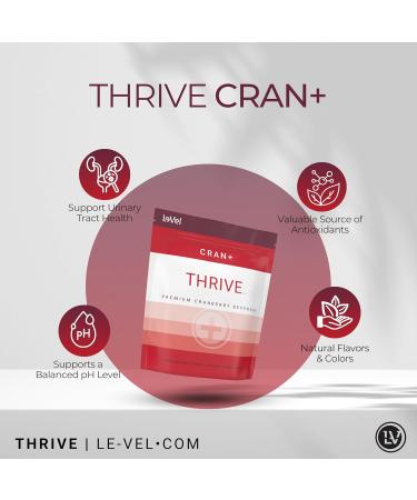 Le-Vel Thrive Cran+ | Herbal Supplement Powder for Urinary Tract Health | with D-Mannose Cranberry Apple Cider Vinegar & Antioxidants | 30 Packets - Buy Online on GoSupps.com