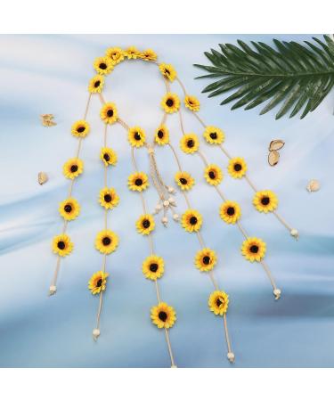 Sunflower Hairband: Floral Headpiece for Girls - Perfect Hair Accessory for Parties, Weddings & Gifts - Yellow - Buy Online on GoSupps.com
