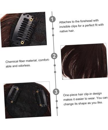 Mikinona Bang Clip Hair Air Bangs Woman Fake Bangs Clip in Hair Bangs Hair Accessories Bangs Hair Clip Fake Hair Bangs Clip in Bangs Hair Bangs Extensions 25X15X2CM Dark Red - Buy Online on GoSupps.com
