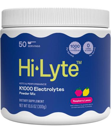 Hi-Lyte Hydration Bundle - Keto K1000 Unflavored Electrolyte Packets (30 Servings) and Keto K1000 Raspberry Lemon Electrolyte Powder (50 Servings) - Buy Online on GoSupps.com