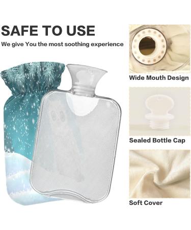Buy 2 Litre Hot Water Bottle with Soft Fleece Cover - Christmas Motif | Ideal for Hot & Cold Compresses - International Shipping Available - Buy Online on GoSupps.com