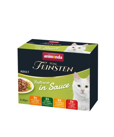 animonda Vom Feinsten Adult cat food refinement wet food in sauce for adult cats 8 x 85 g mix pack