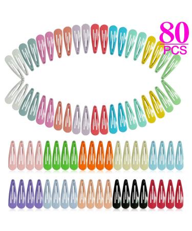 JIARON 80PCS 2 Inch Non-Slip Metal Hair Clips for Girls, Kids, Baby, Women - 20 Colors - Buy Online on GoSupps.com