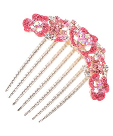 Beaupretty Rhinestone Comb Flower Fairy Jewelry Wedding Hair Comb Clip Bride Hair Accessory
