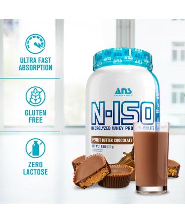 100% Pure Hydrolyzed Whey Isolate Protein + BCAAs - 25g Protein Peanut Free Gluten Free Zero Lactose - Peanut Butter Chocolate (1.8 lb) | Shop Internationally - Buy Online on GoSupps.com